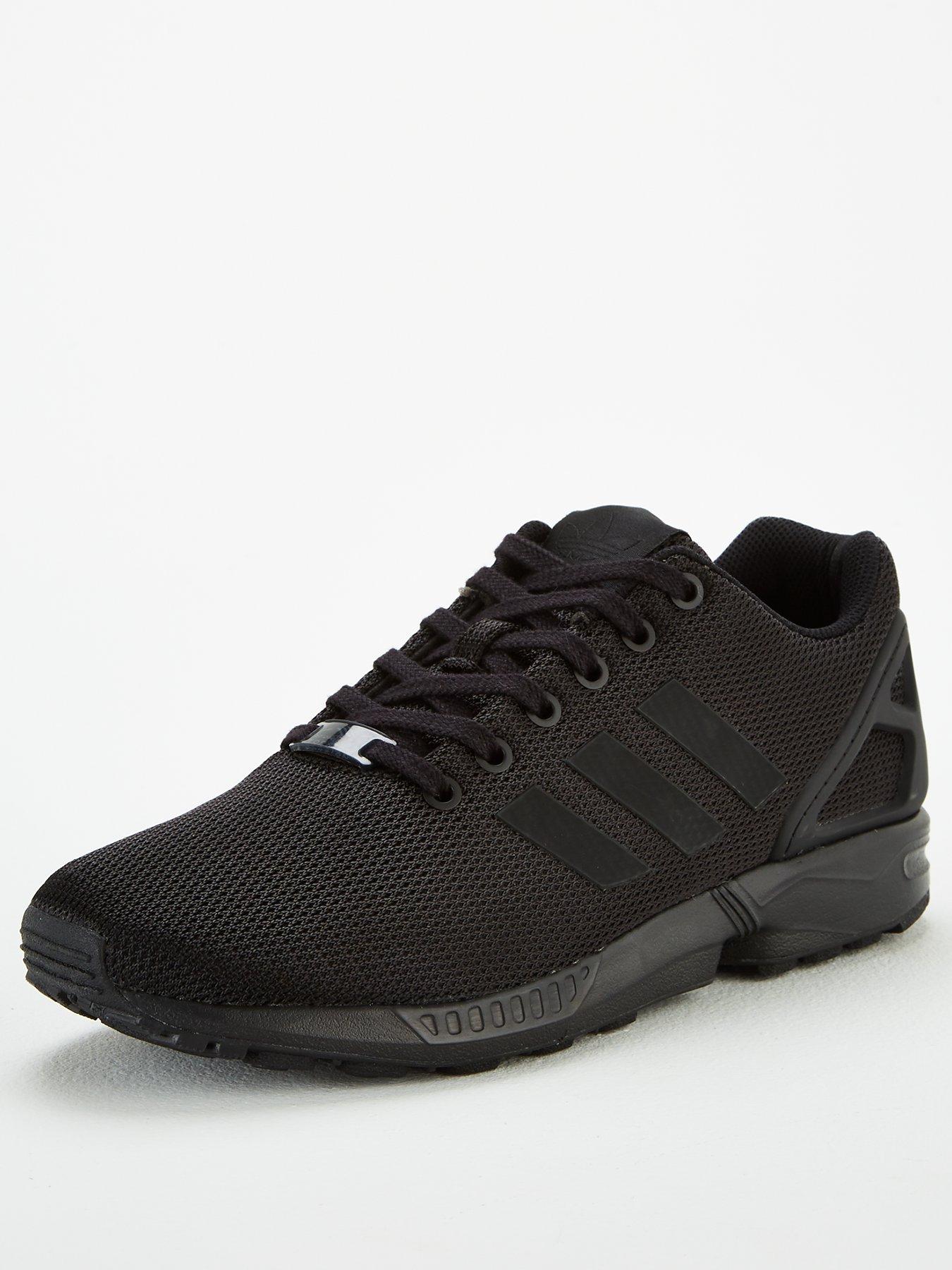 adidas originals zx flux trainers in black