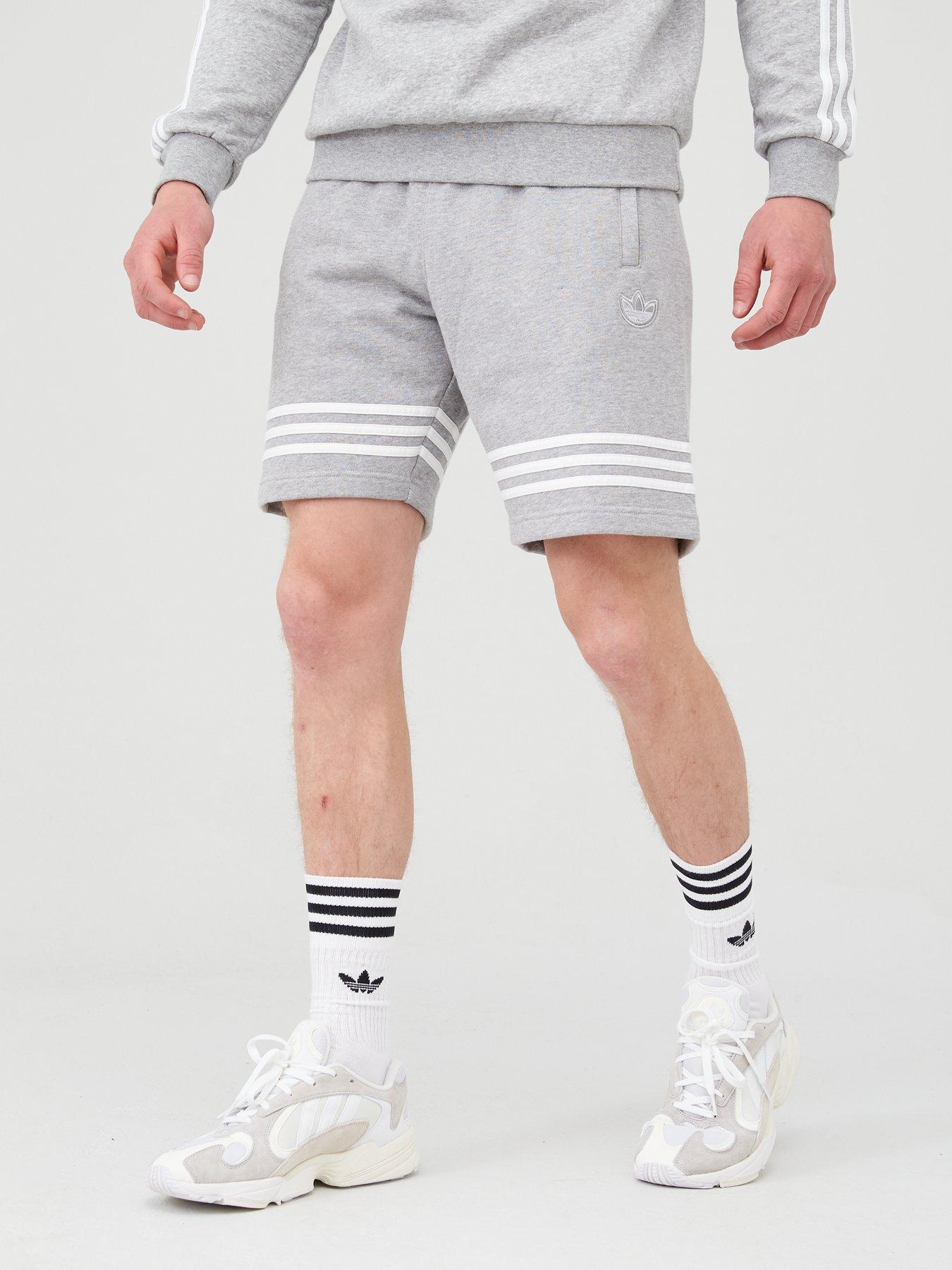 adidas outline shorts grey