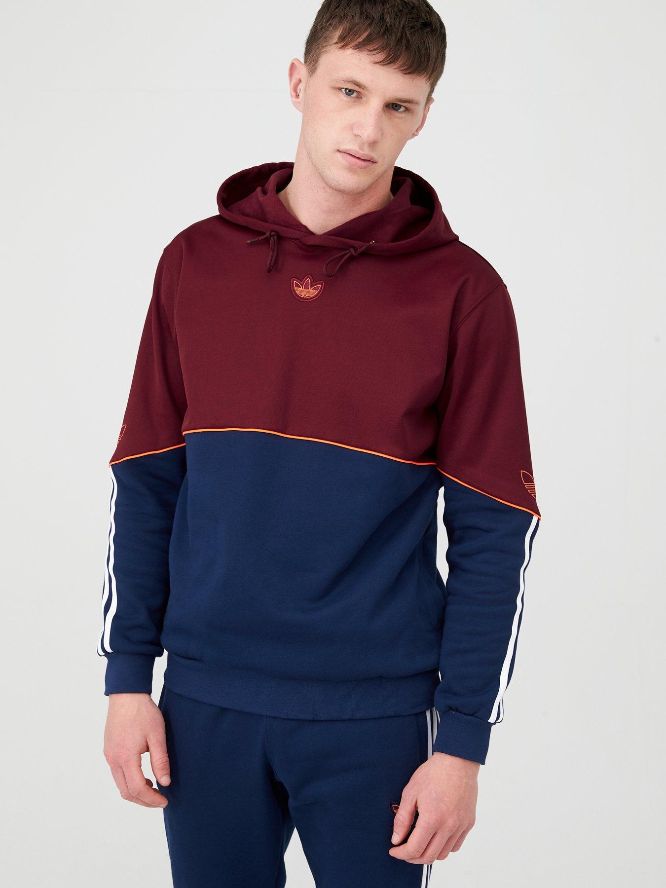 adidas originals hoodie burgundy