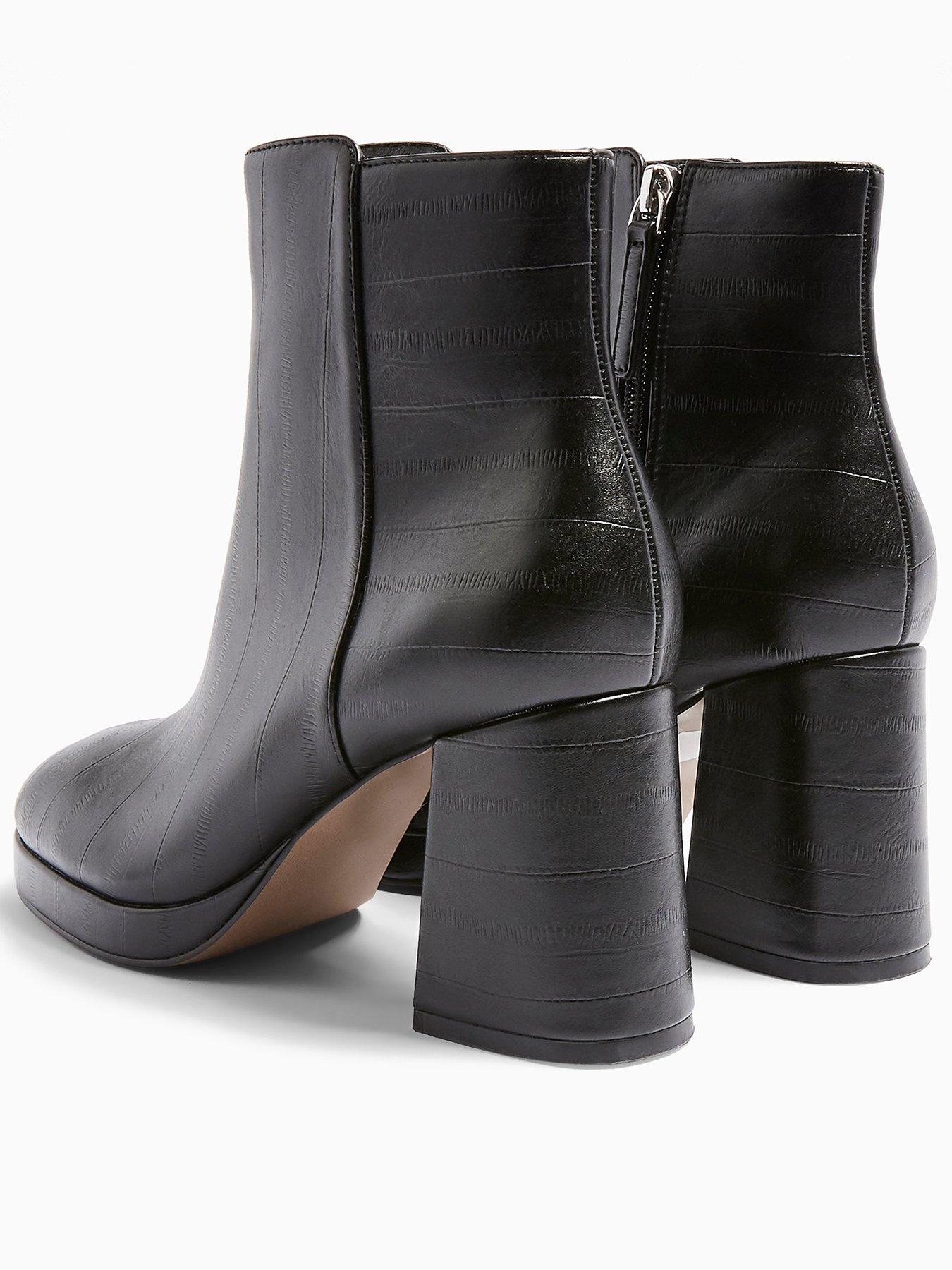 wide fit platform ankle boots