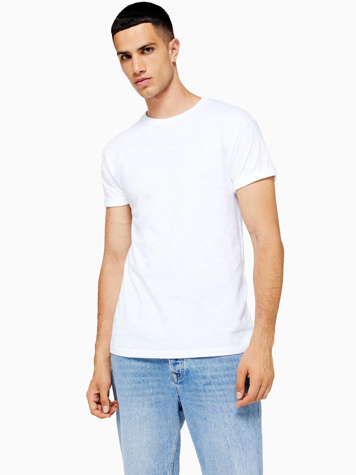 topman muscle fit white shirt