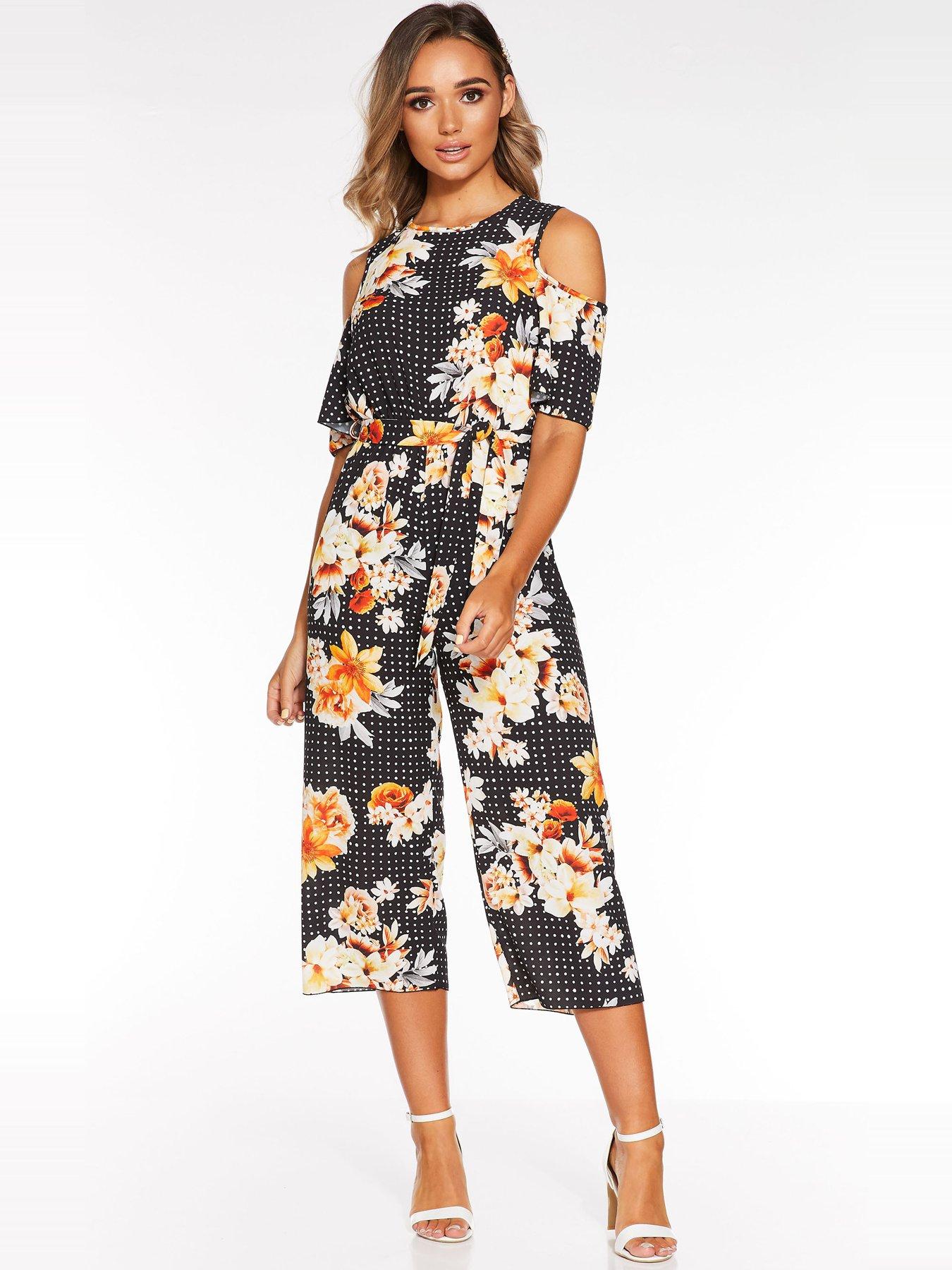 quiz black culotte jumpsuit