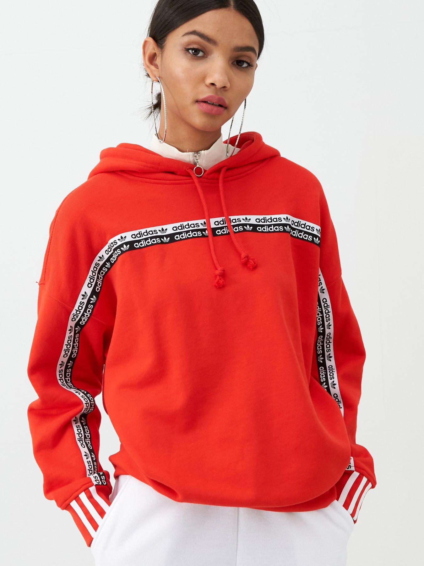 red adidas sweatshirt womens