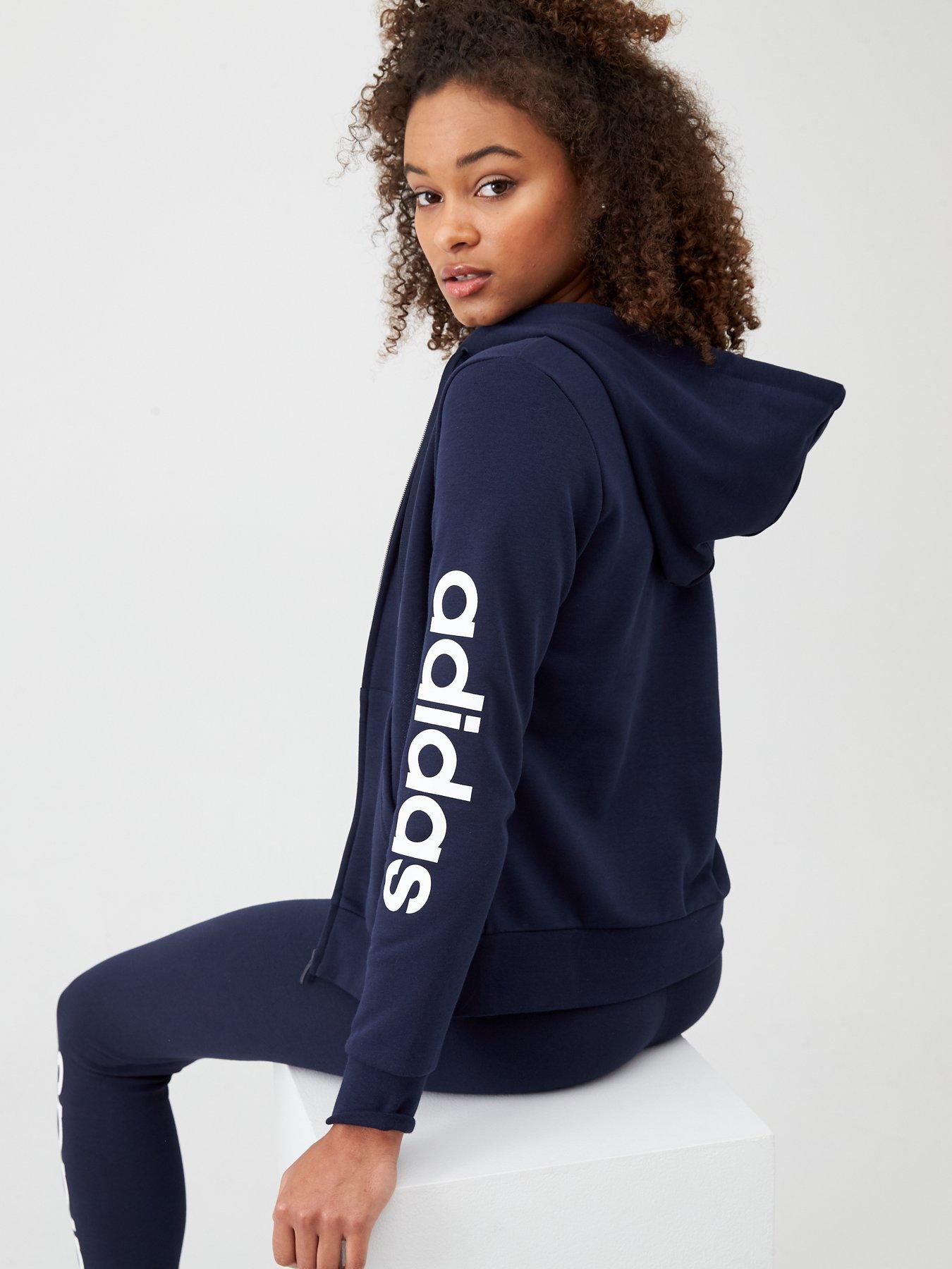 adidas originals linear full zip hoodie