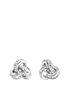 the-love-silver-collection-sterling-silver-crystal-triple-knot-stud-earringsfront