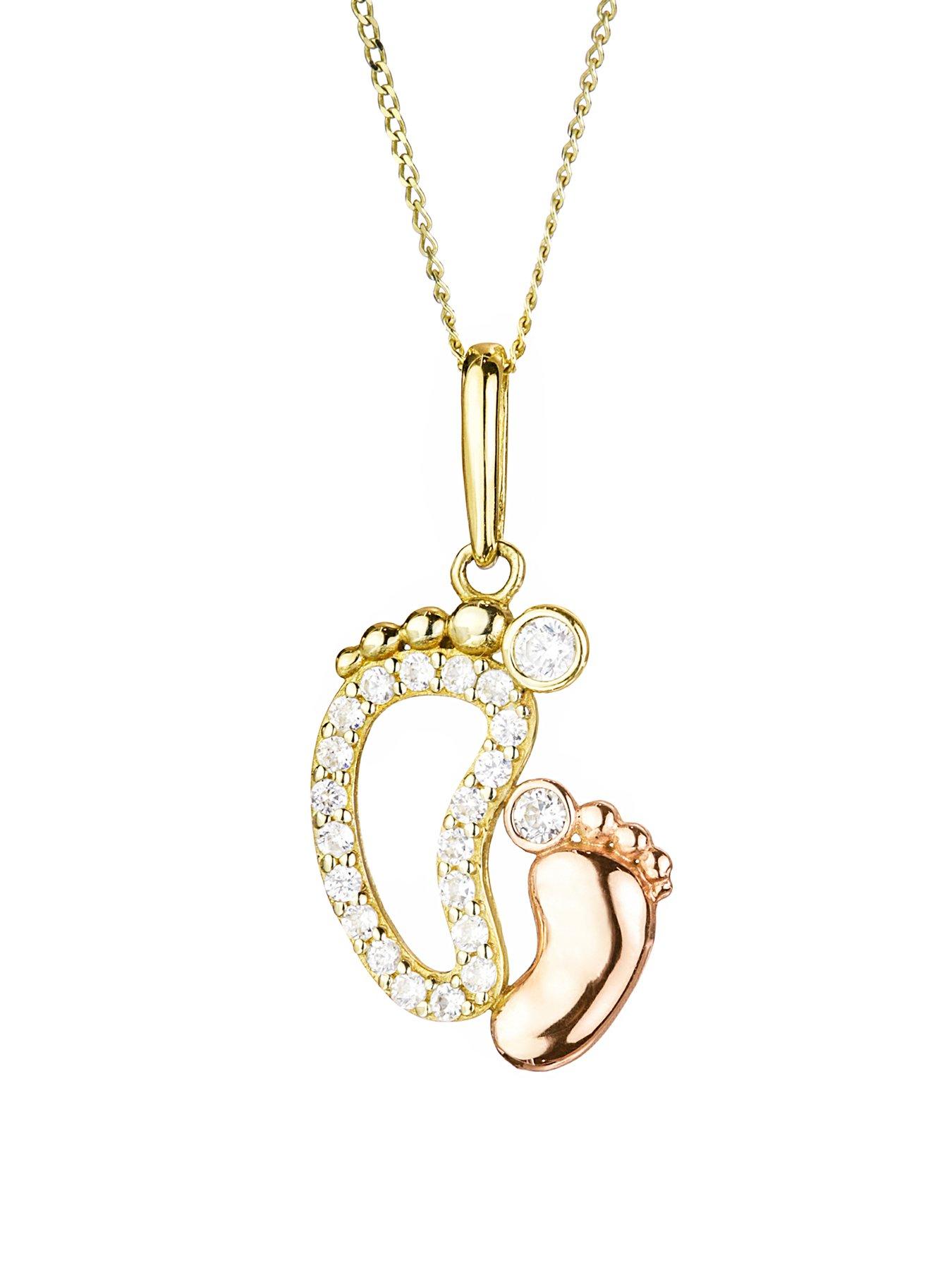 Love GOLD 9ct Gold Two-Tone Cubic 
