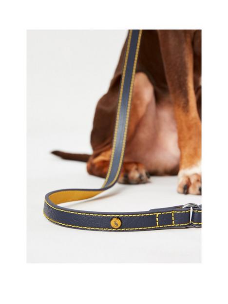 joules-navy-leather-lead