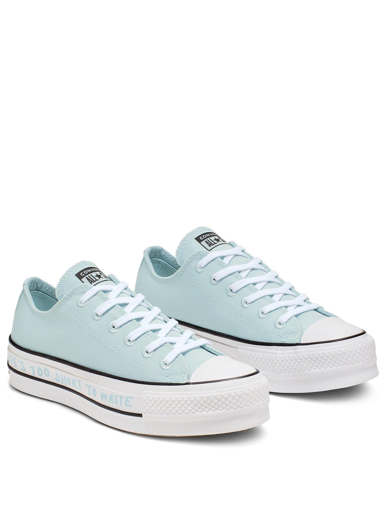 light blue low top converse