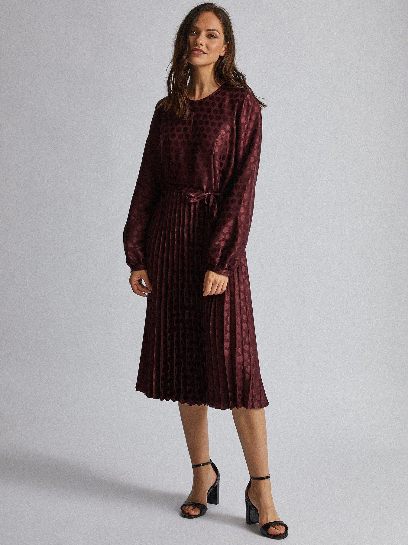 dorothy perkins burgundy dress
