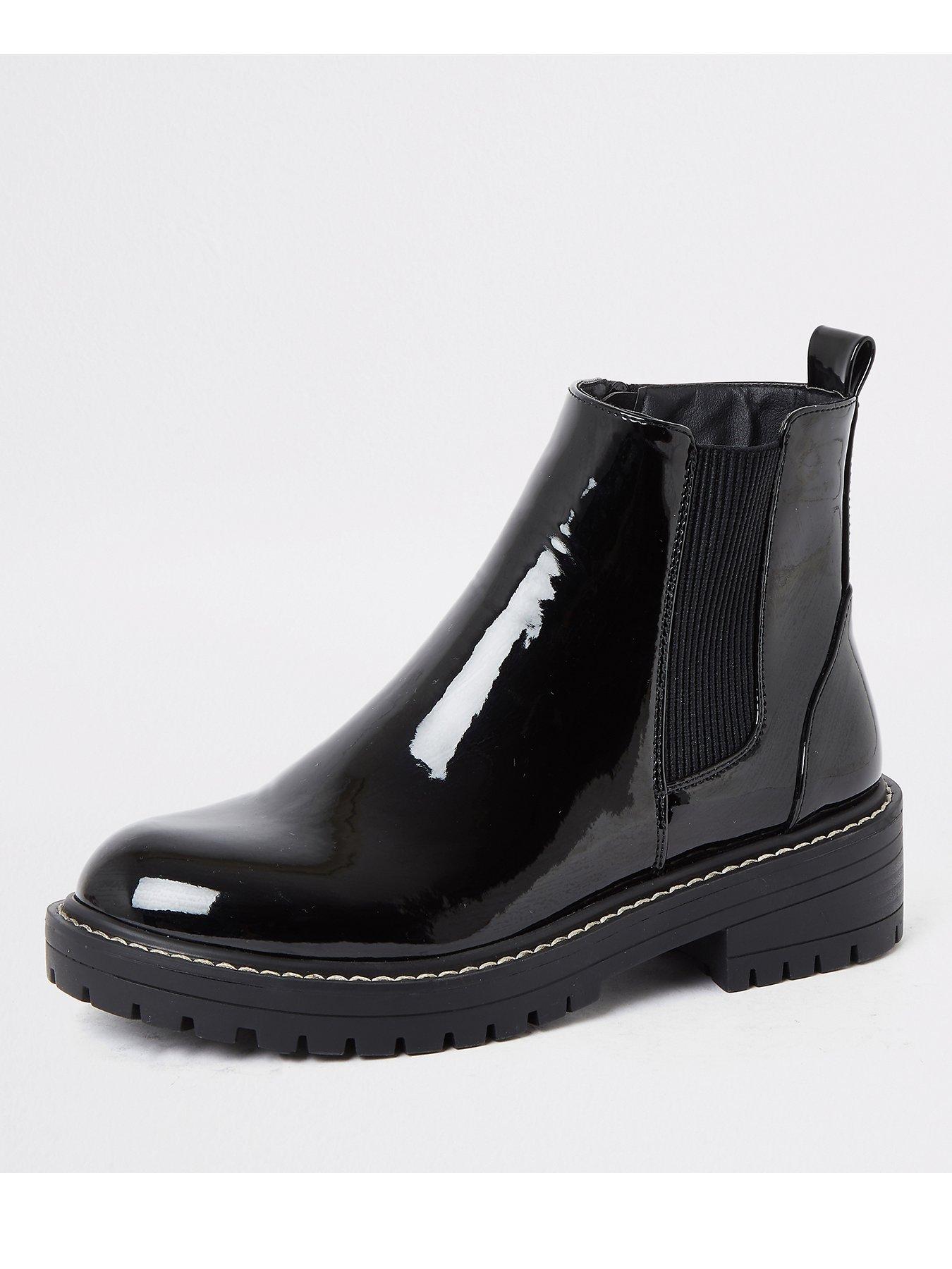 river island patent chelsea boots