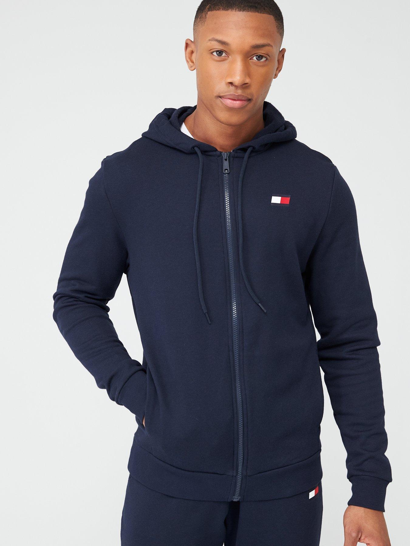 tommy hilfiger oversized teddy hoodie navy