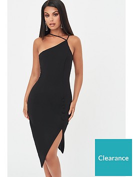 lavish-alice-strappy-asymmetric-split-side-dress-black