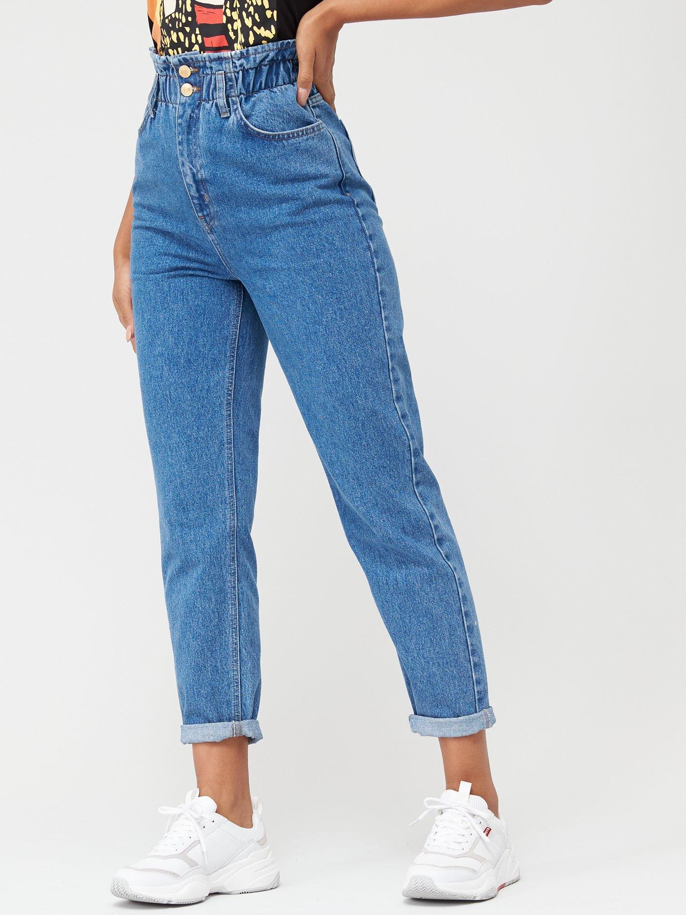 paper bag waist mom jeans