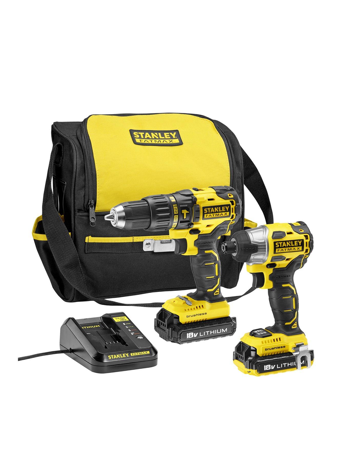 Black Decker Stanley Fatmax 18v Twin Pack Brushless Impact