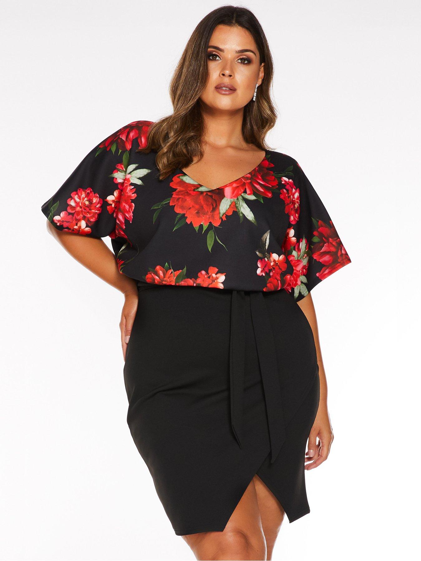 quiz batwing midi dress