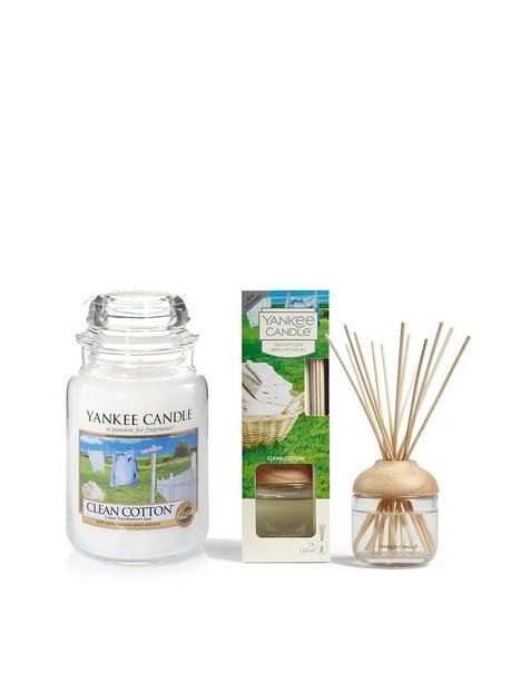 yankee-candle-clean-cotton-large-jar-candle-and-reed-diffuser-bundle