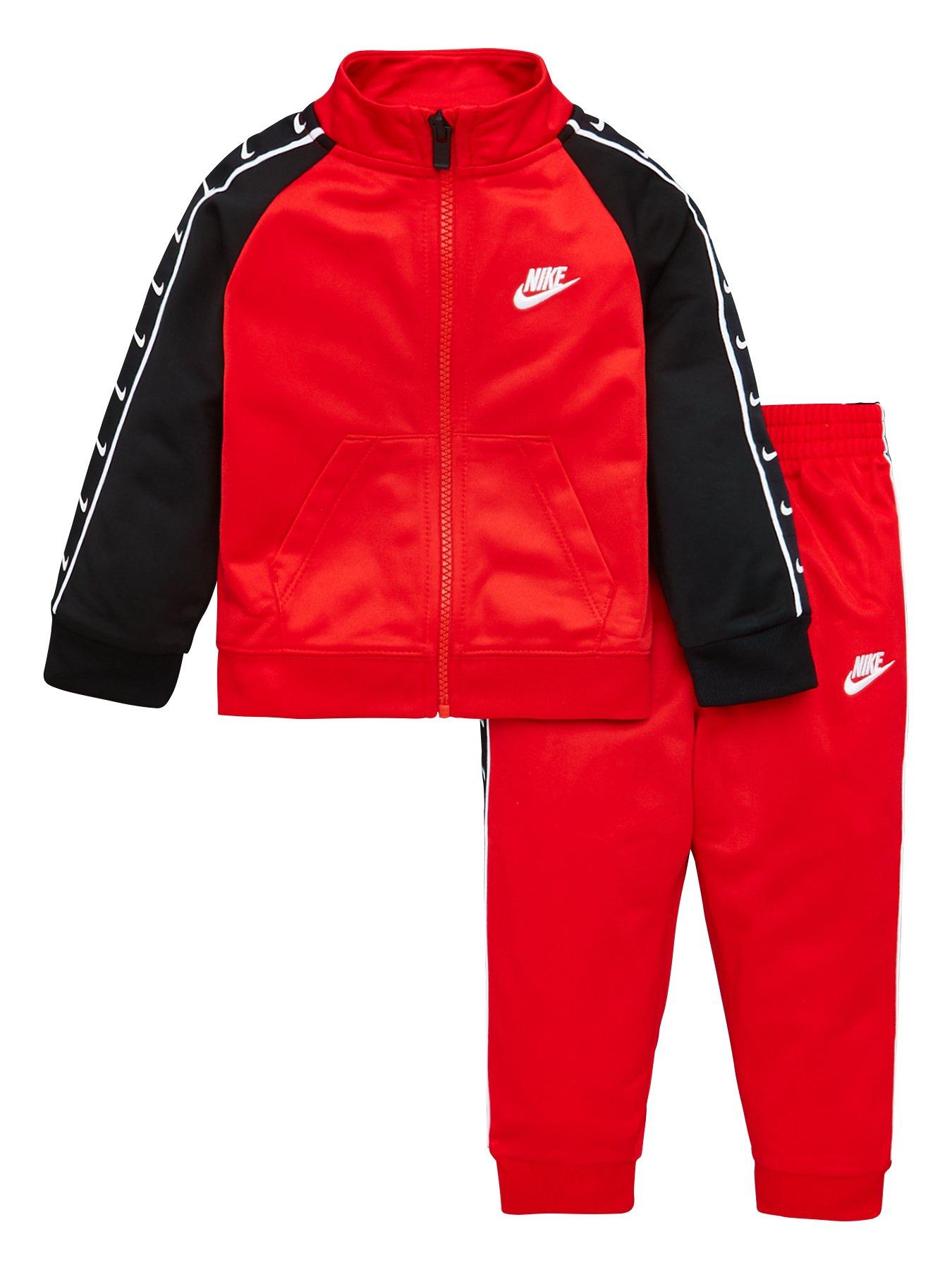 nike joggers black and red