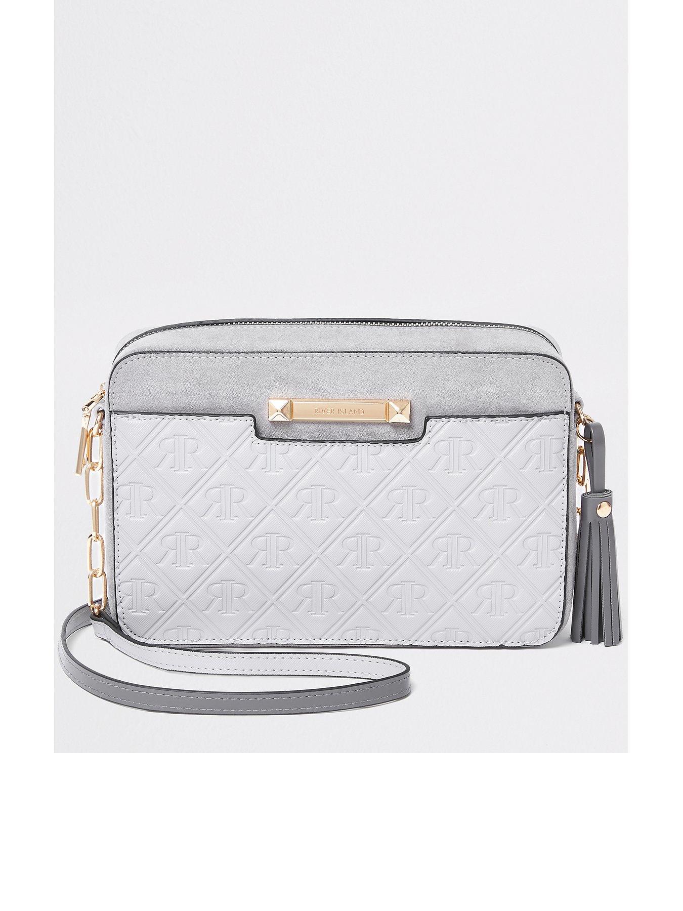 river island grey shoulder bag