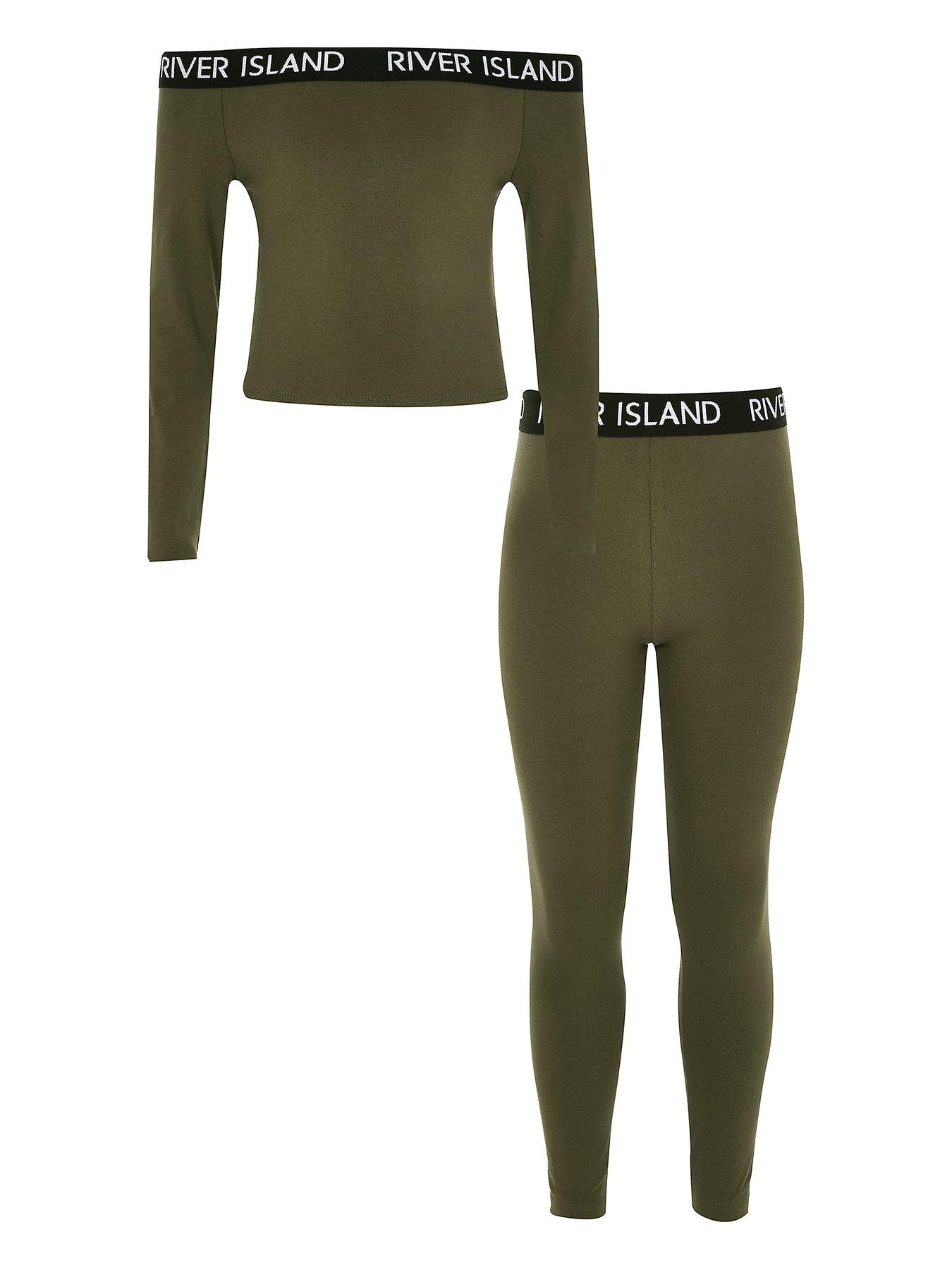 girls khaki leggings