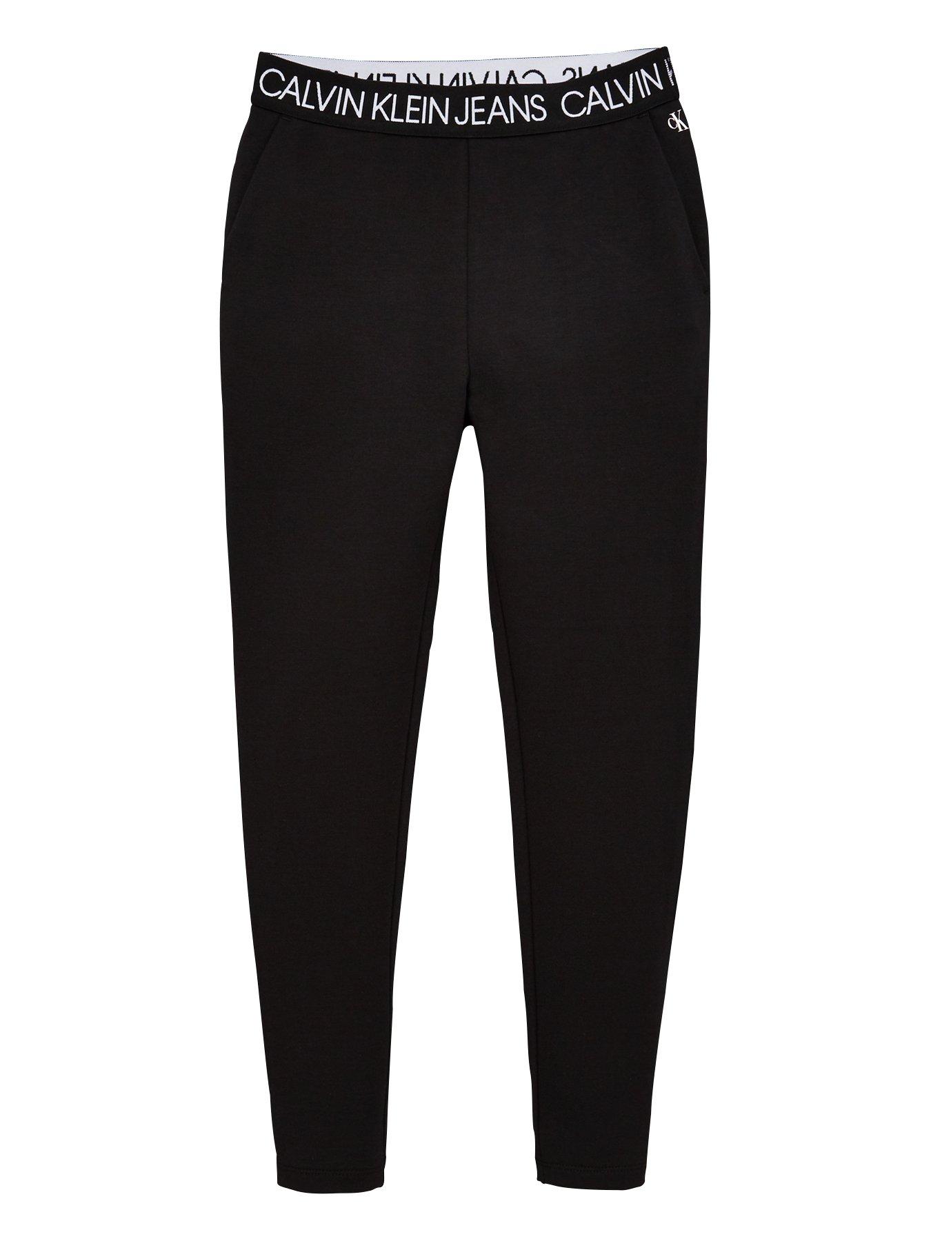 calvin klein power stretch wide waistband leggings