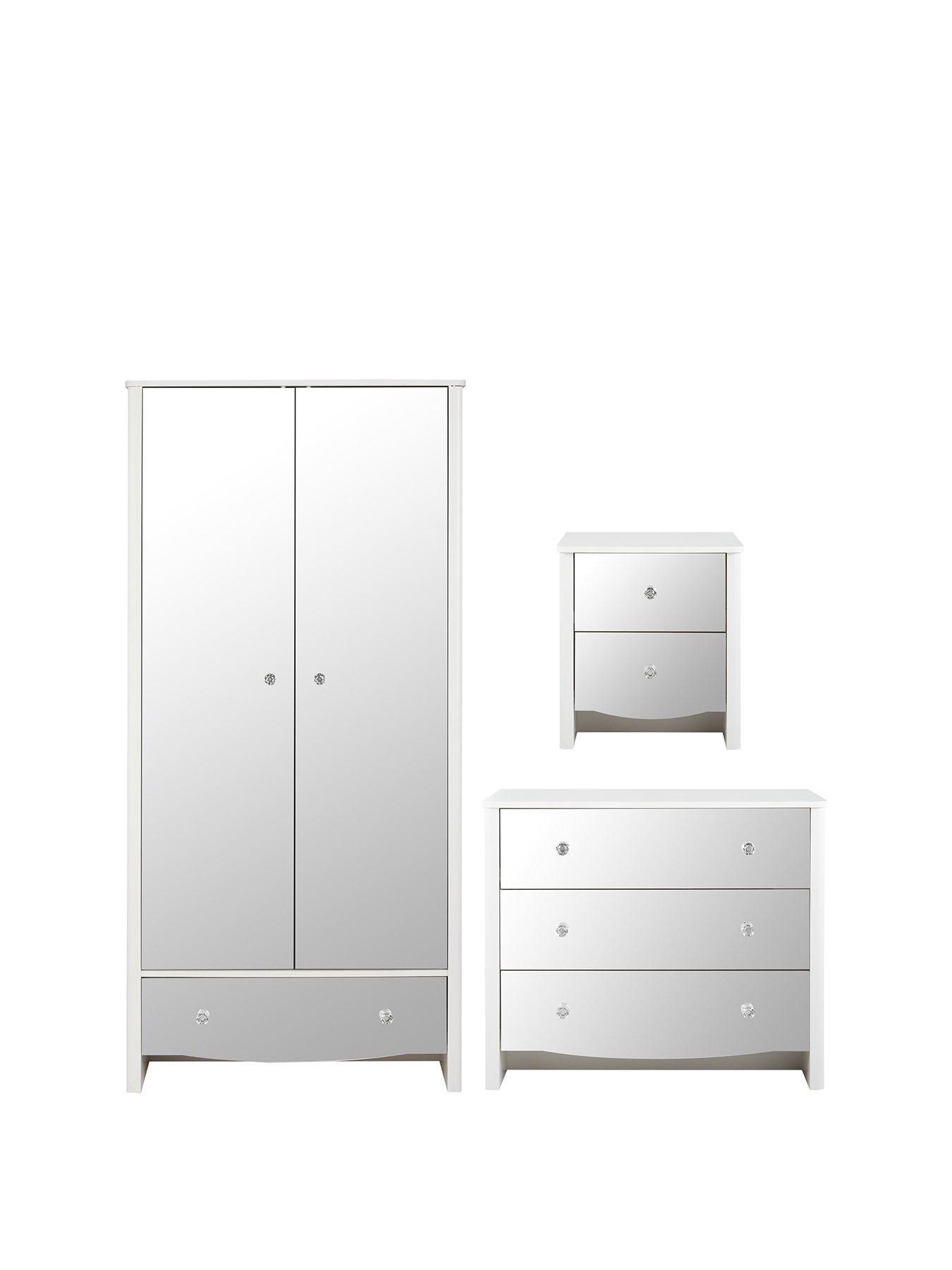 Alexis 3 Piece Kids Bedroom Package Wardrobe Chest Of Drawers