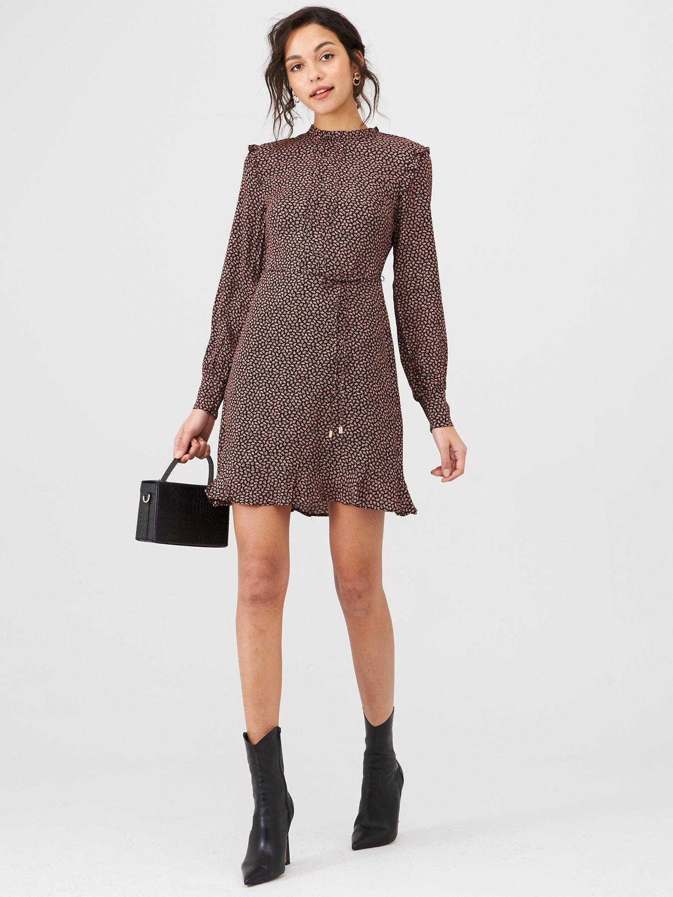 oasis leaf print dress