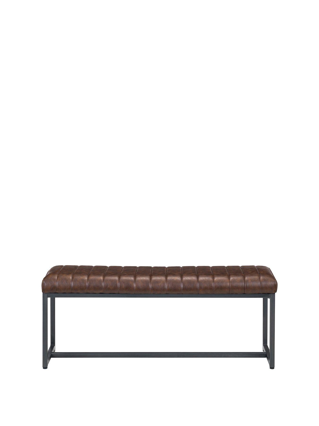 Julian Bowen Brooklyn Faux Leather Upholstered Dining Bench Littlewoodsireland Ie