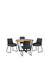julian-bowen-brooklyn-120-cm-solid-oak-and-metal-round-dining-table-4-soho-chairsfront