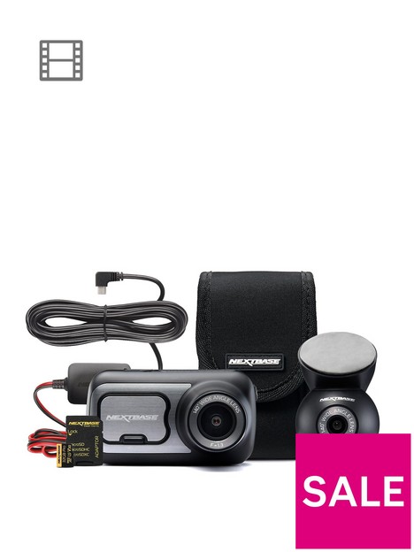 nextbase-422-dash-cam-exclusive-bundle-with-rear-camera-32gb-memory-card-and-carry-casenbsp