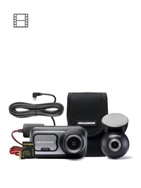 nextbase-422-dash-cam-exclusive-bundle-with-rear-camera-32gb-memory-card-and-carry-casenbsp