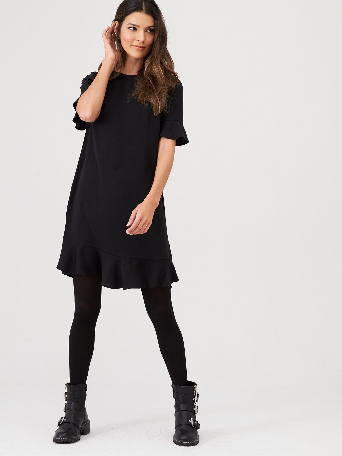 black tunic dress