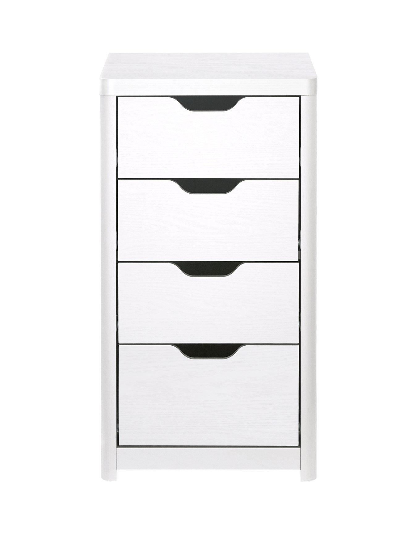 Aspen Slim 4 Drawer Chest White Oak Effect Littlewoodsireland Ie