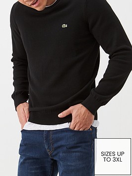 lacoste-sportswear-classic-crew-neck-knitted-jumper-black