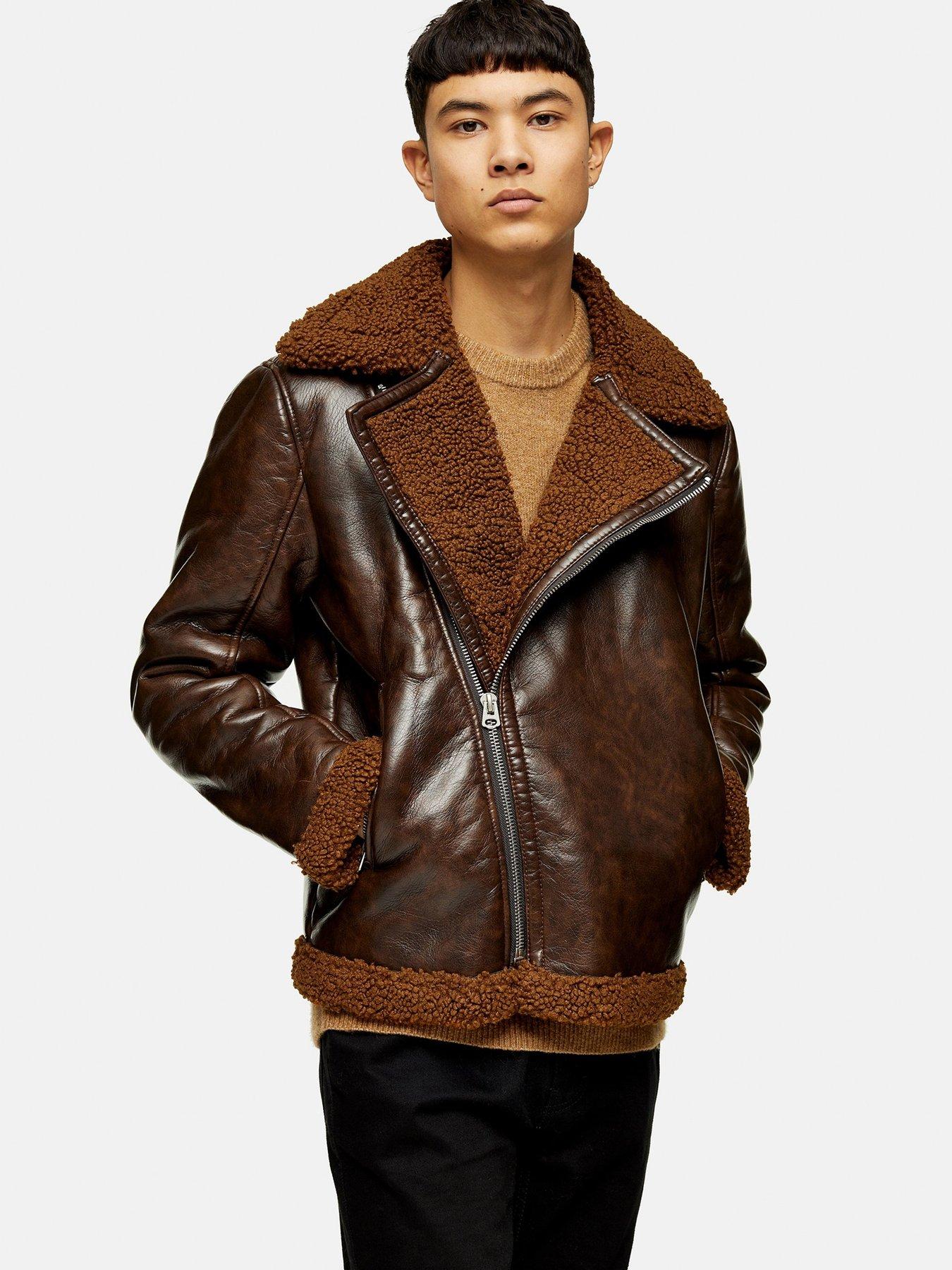 hollister faux shearling biker jacket