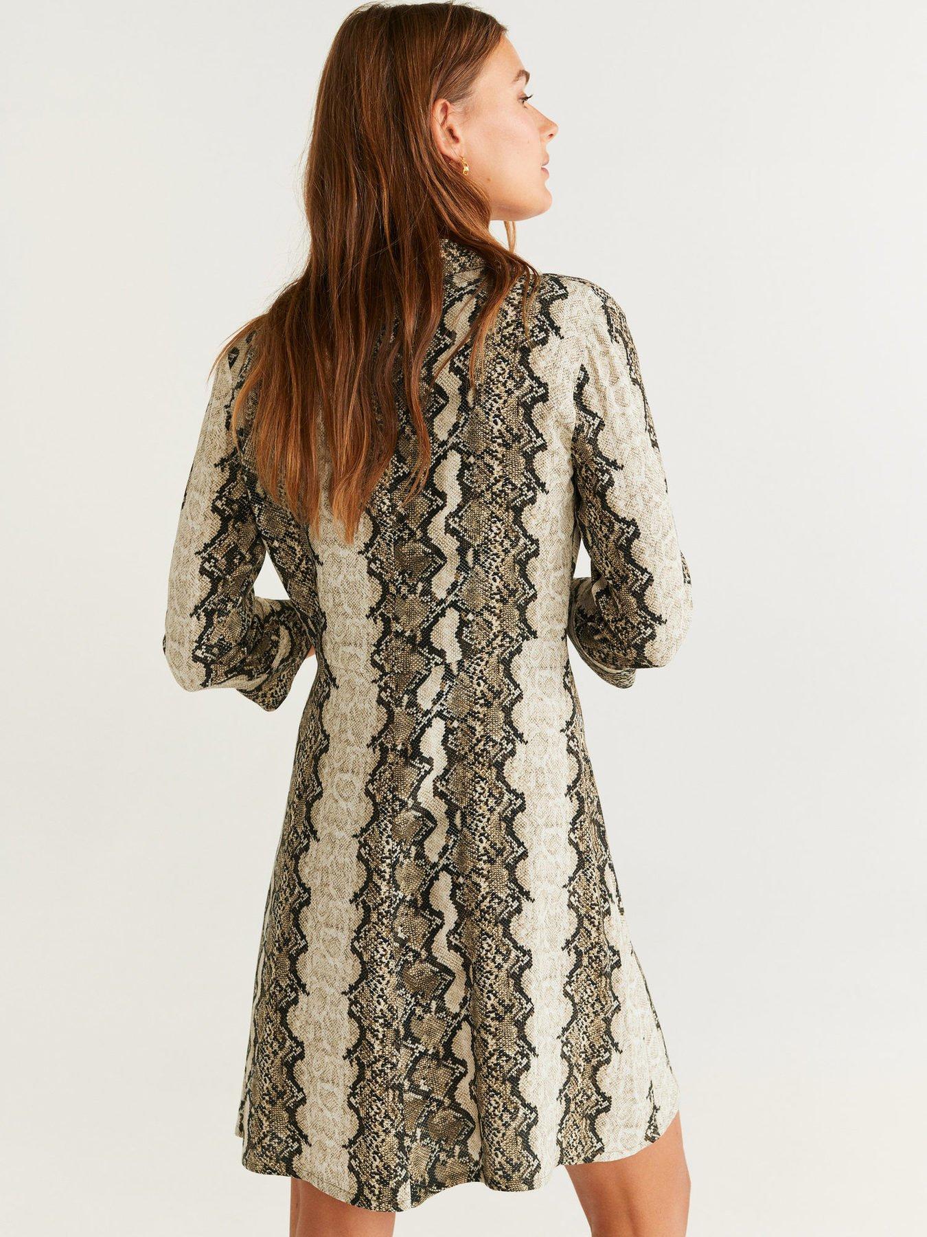 mango snakeskin dress