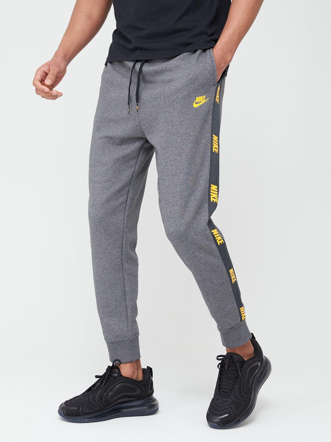 nike football dry academy joggers with taping in black