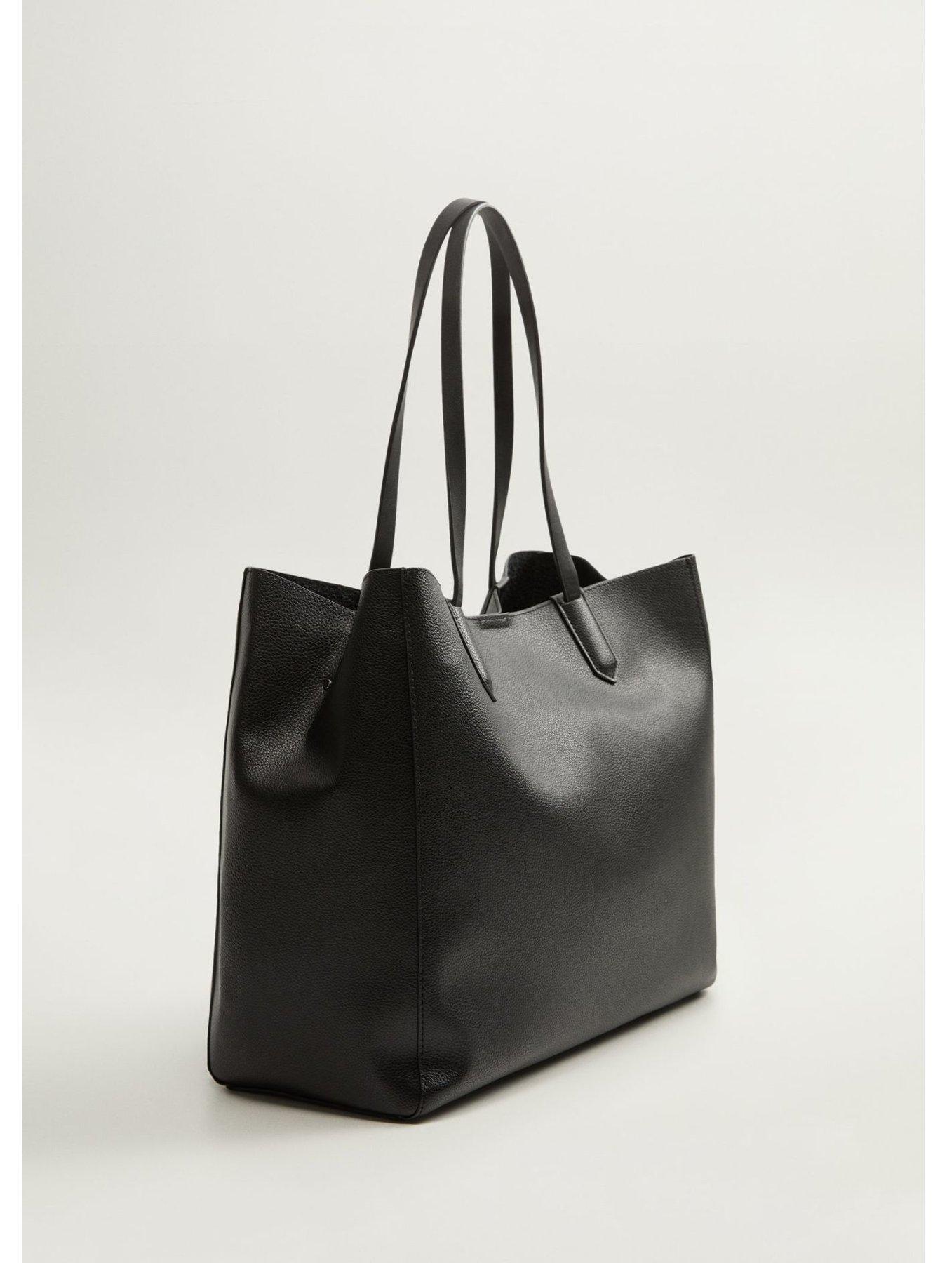 mango black shopper bag