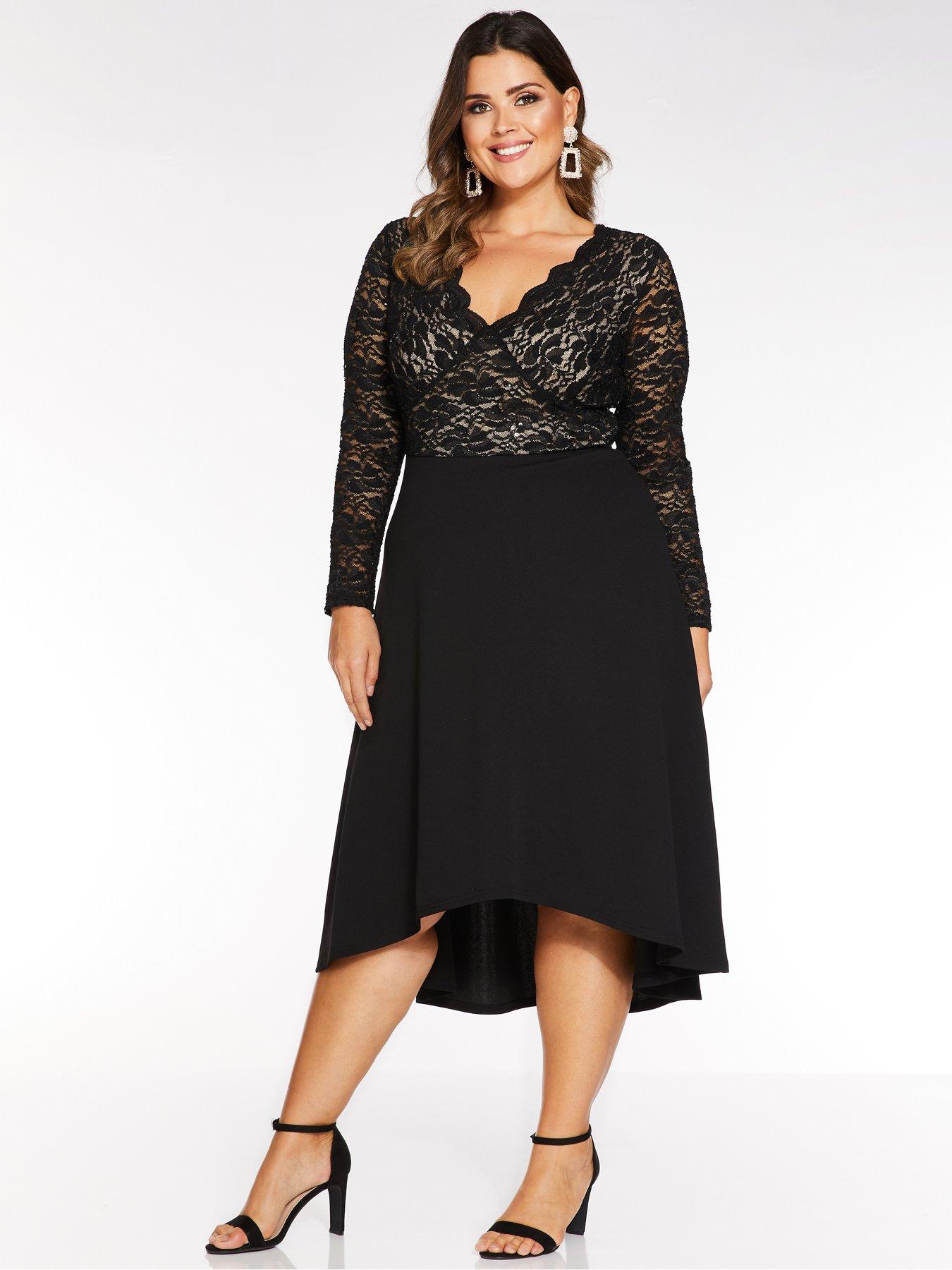 quiz curve black dress