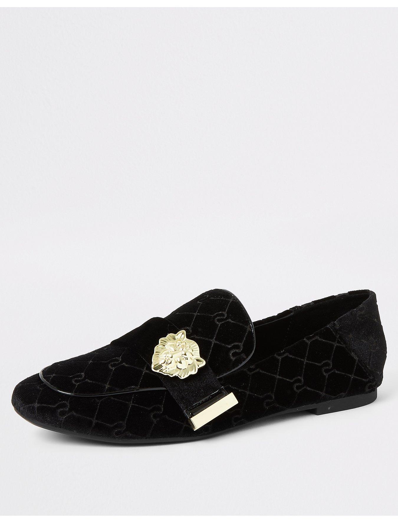 river island velvet slippers