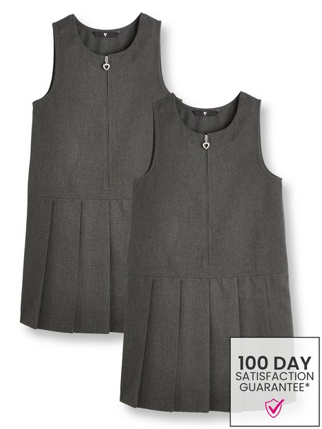 everyday-girls-2-pack-pleat-pinaforenbspschool-dressesnbsp--grey