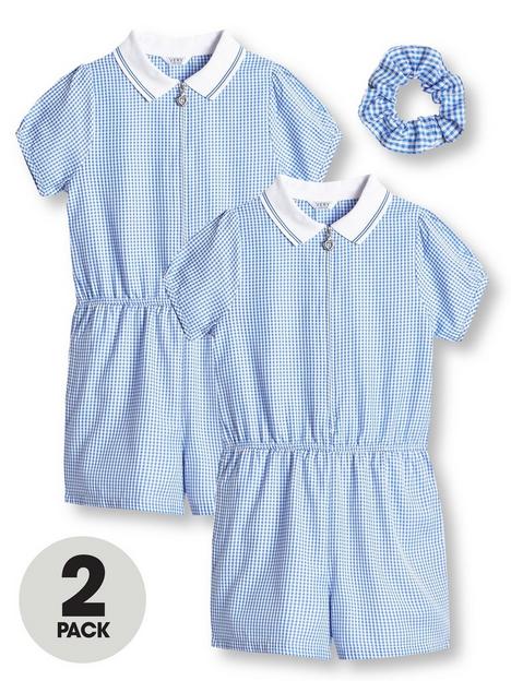 v-by-very-girls-2-pack-gingham-school-playsuit-blue
