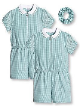 v-by-very-girls-2-pack-gingham-school-playsuit-green