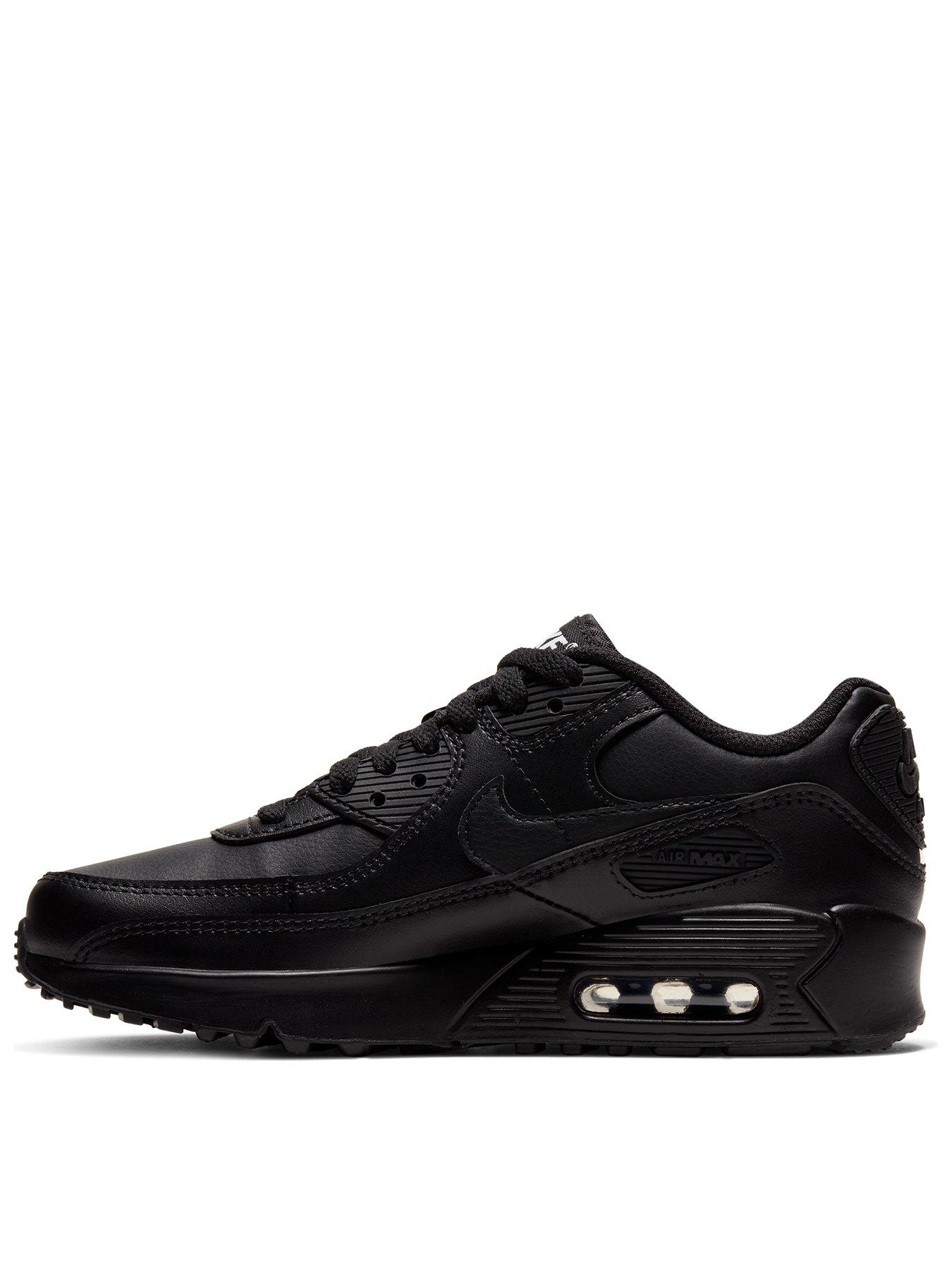 black leather trainers junior