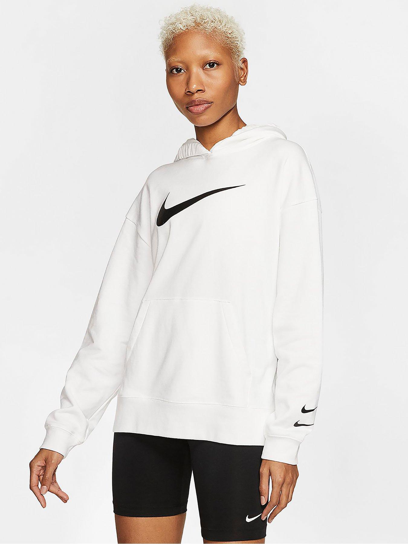 nike double swoosh sweatshirt white