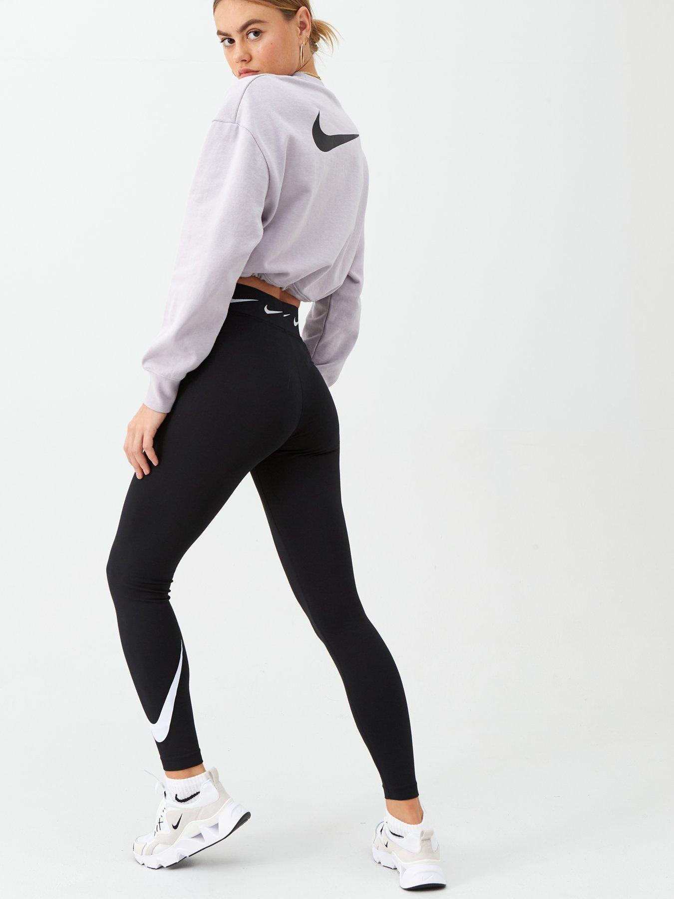 nike swoosh black leggings