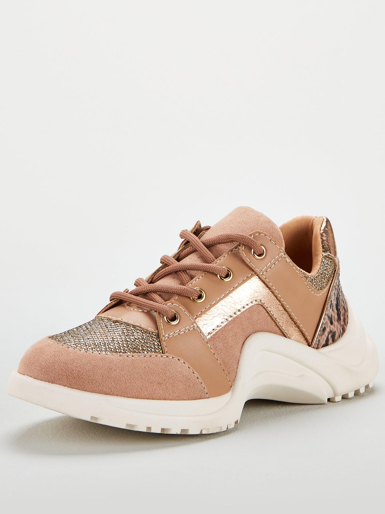 V by Very Girls Chunky Trainers - Nude 
