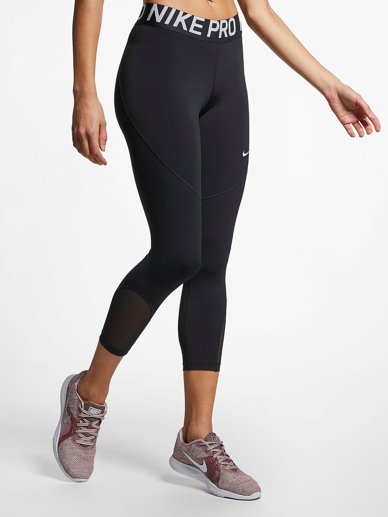 nike training leggings in black sparkle print