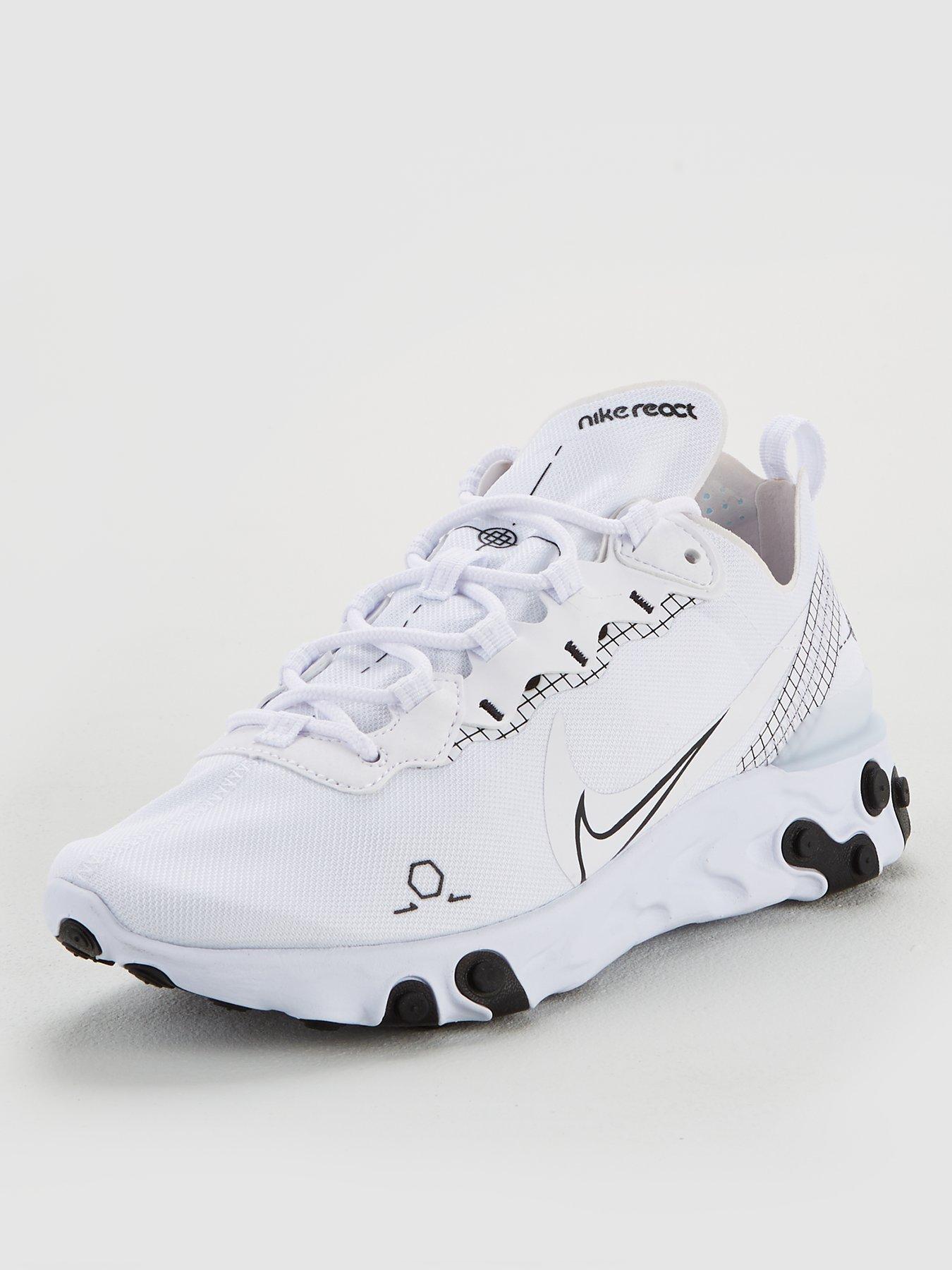 mens nike react element 55 white