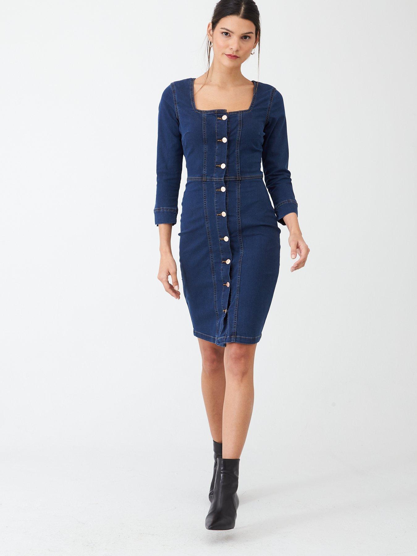 v by very denim dress