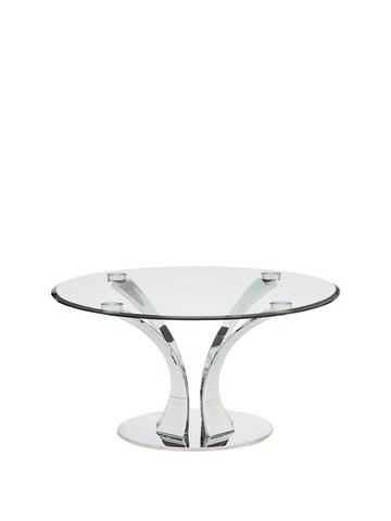 Glass Living Room Coffee Tables, Small Glass Chrome Coffee Tables